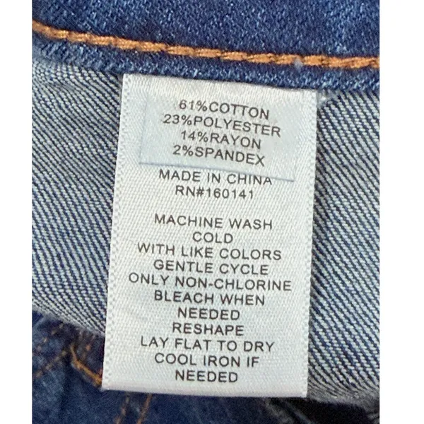 NWT Daily‎ Thread Jeans Blue Denim Button Fly Cropped Wide Leg Pants 18W Plus - Image 5