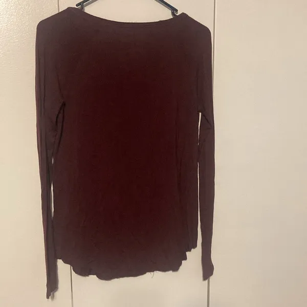 American Eagle Outfitters Soft & Sexy Women’s Small Wine Color Long Sleeve Top - Image 6