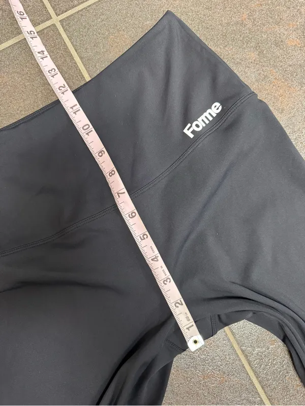 Forme Sculpt+ Leggings High Rise Pull On Obsidian Black Large Logo Fitness Gym - Image 10