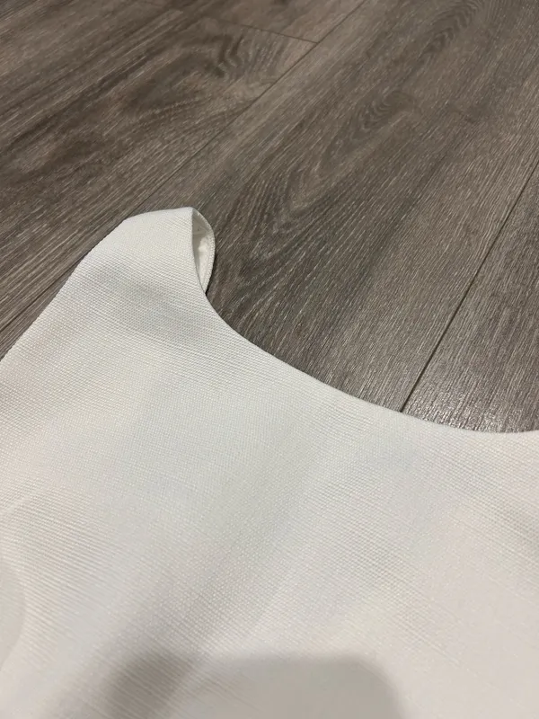 Showpo RAQUELLE Mini Dress Boucle Boat Neck V Back Fit & Flare Dress Size XS - Image 12