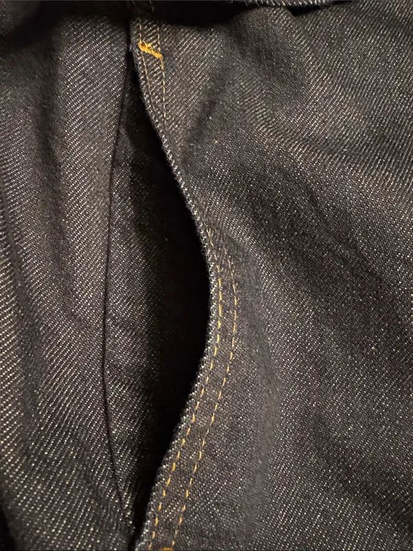 Madewell Denim Double-Breasted Crop Trench Coat Rinse Wash Rigid Size S NWT - Image 10