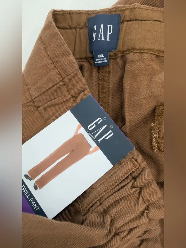 GAP Brown Wide-Leg Pull-On Pants - Image 4