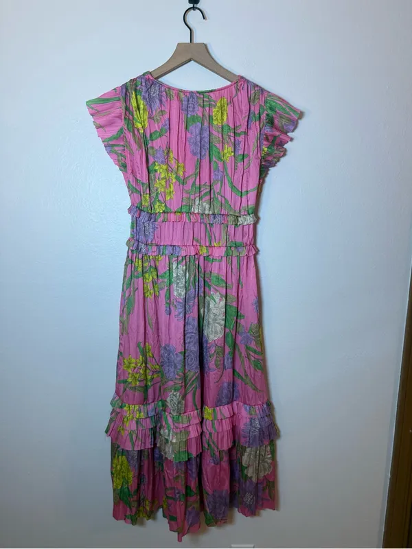 Current Air Sereia‎ Botanical Motif Midi Dress - Image 5