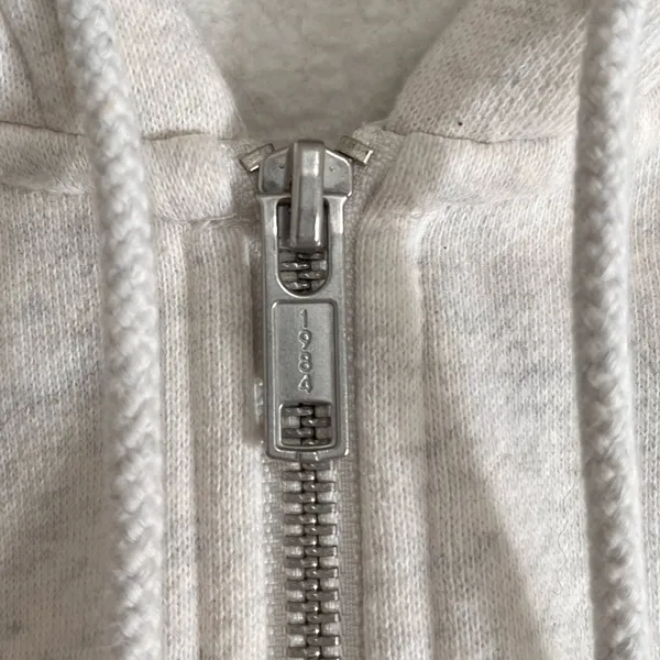 BRANDY MELVILLE John Galt Gray Full Zip Hoodie Sweatshirt Women’s One Size EUC - Image 2
