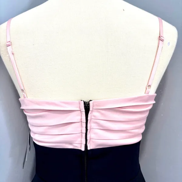 NWT City Studio Coquette Rosette Mini Dress Pink Black Fit Flare Whimsigoth - Image 4