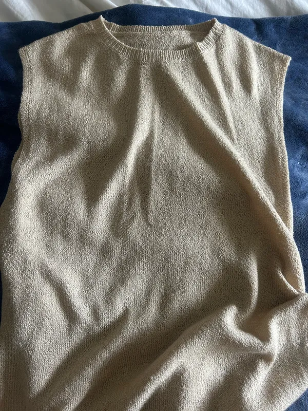 Knit Top Tan Size M - Image 6