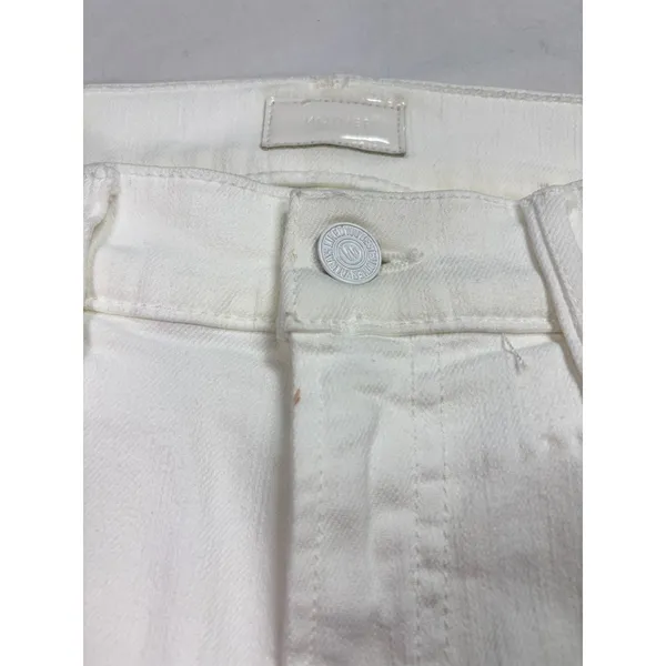 Mother The Insider white crop step fray jeans. Size 26. quiet luxury, coastal - Image 4