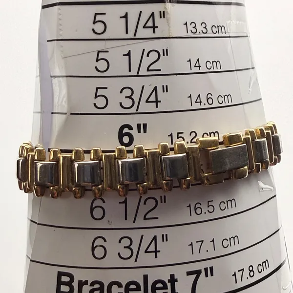 Elegant Vintage Timex Essentials Women's Two-Tone Oval Watch Working New Battery - Image 4
