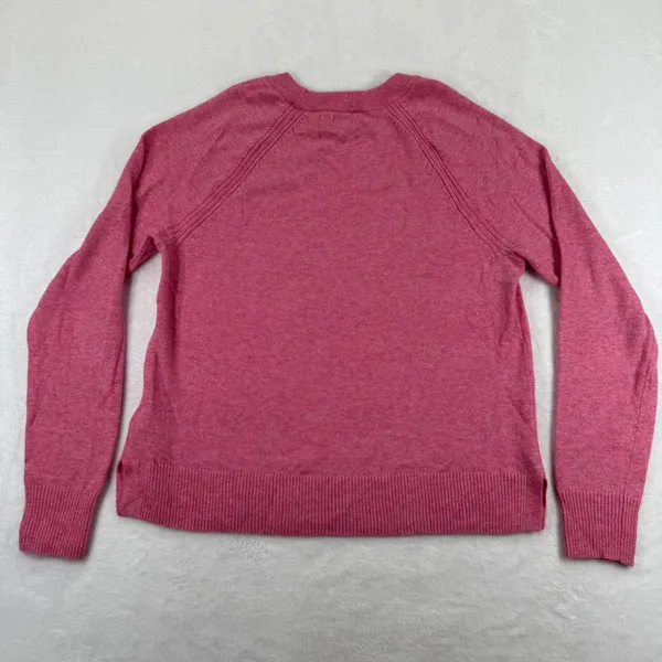 J.Crew Pink Cotton Wool Blend Raglan Crew‎ Neck Sweater CL495 Womens Small - Image 9