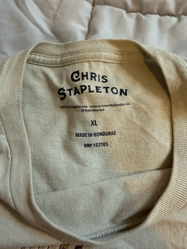 Chris Stapleton Graphic Tee Yellow Size XL - Image 2