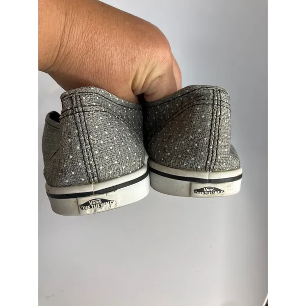 Vans Authentic Lo Pro Shoes Women 9 Grey Polka Dot Good Low Top Sneakers - Image 6