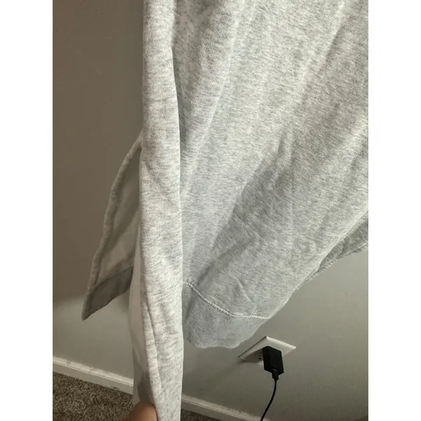 COS Relaxed Fit Maxi Sweatshirt Dress Heather Gray‎ Hooded Cotton Fleece Small - Image 4