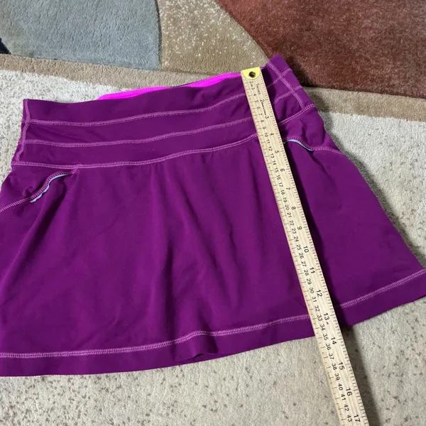 Athleta Running Tennis Skort Women S Purple Active Skirt Built-in Shorts 221935 - Image 2