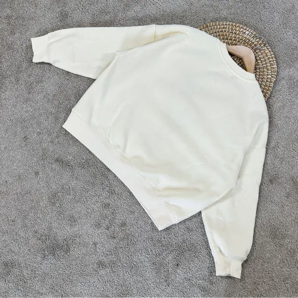 bohme Women’s Embroidered Sweatshirt Metterhorn Longsleeve Crew Neck in Beige XS - Image 5