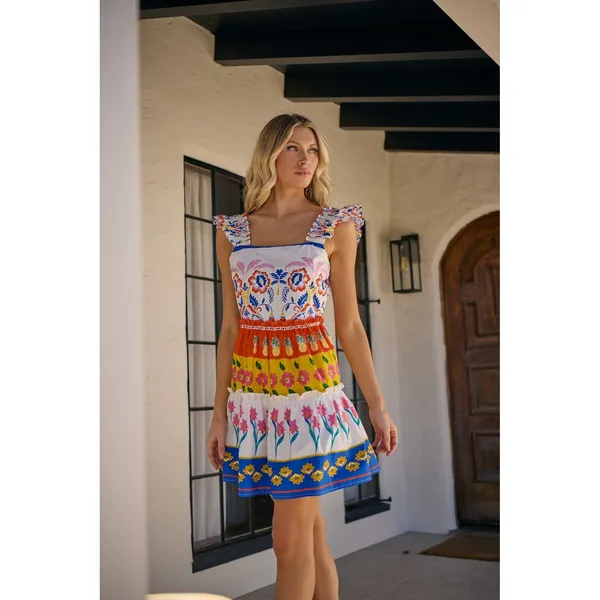 NWT Sugarlips‎ Olympia Floral Ruffle Tiered Mini Dress Size 3X Tropical Colorful - Image 13