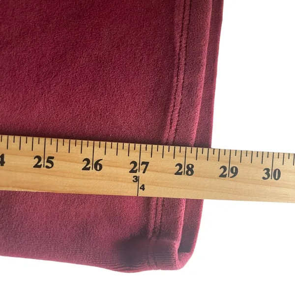 New York Laundry NYL Y2k Women Burgundy Velour Lounge Pants Drawstring Small‎ - Image 8