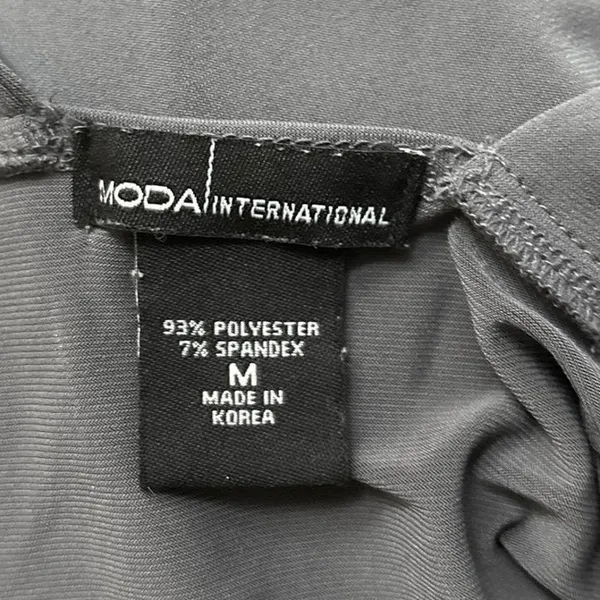 Moda International Gray Sleeveless Scoop Neck Crossback Fit & Flare Dress Size M - Image 5