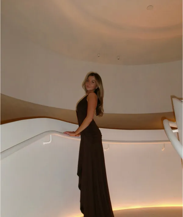 White Fox Grande Dame Maxi Dress Chocolate - Image 5
