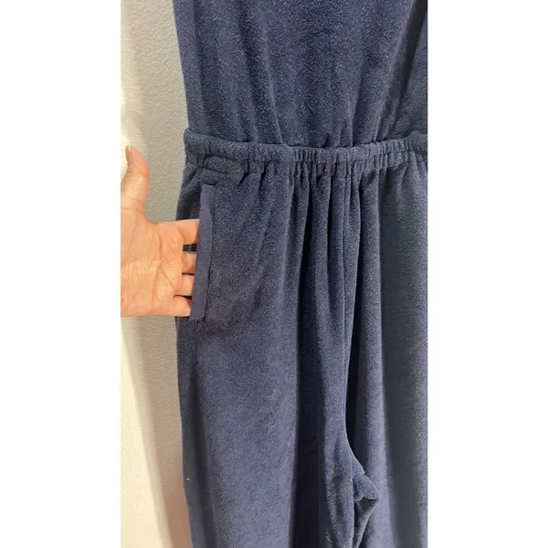 OFFLINE By Aerie Summer Lights Terry Jumpsuit Navy Blue Size Smal - Image 4