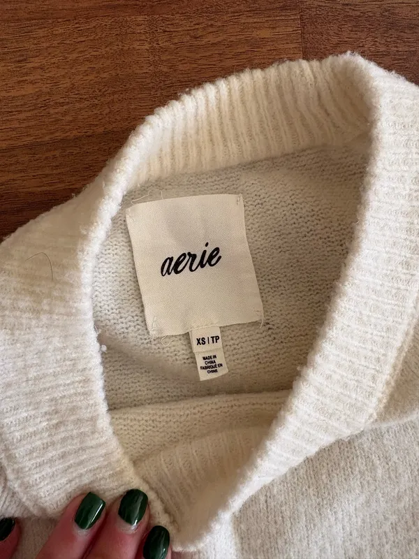 Aerie White Sweater - Image 2
