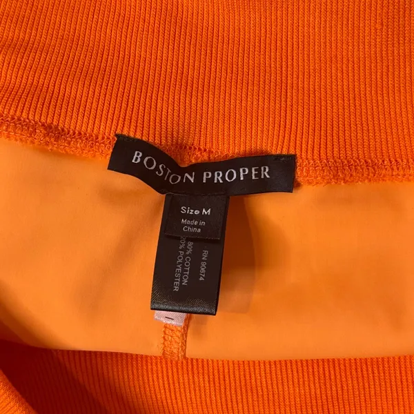 Boston Proper Terry Cloth Skort‎ Size M Orange Y2K Retro Tennis Sporty McBling - Image 2