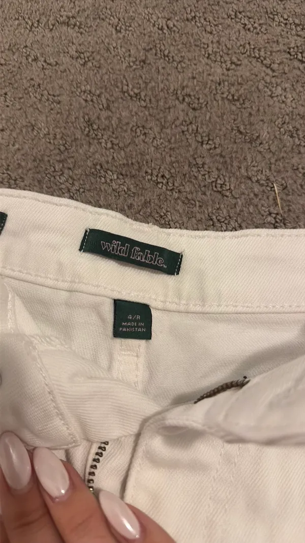 Wild Fable Jean Shorts White - Image 3