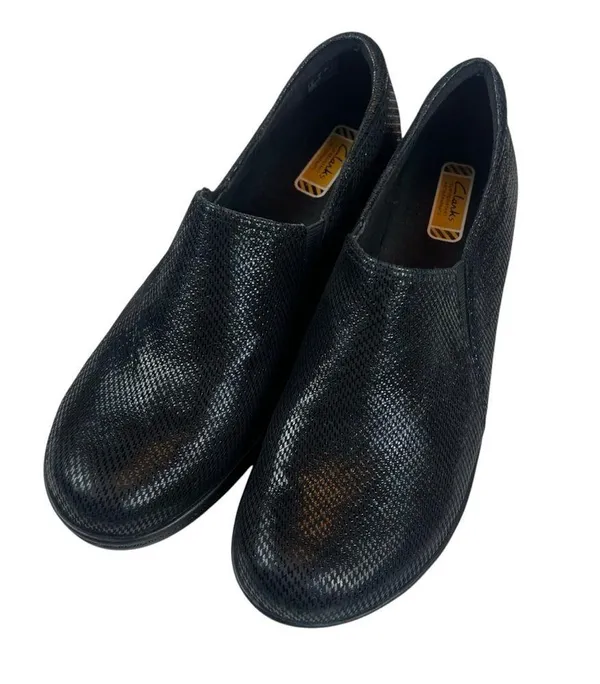 Clarks Slide On Non-Resistant Slip Lightweight Clog Shoes - Image 3