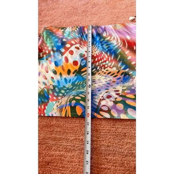 ASOS Design Printed Satin Scarf Top Size US 14 Multicolor Y2K - Image 6