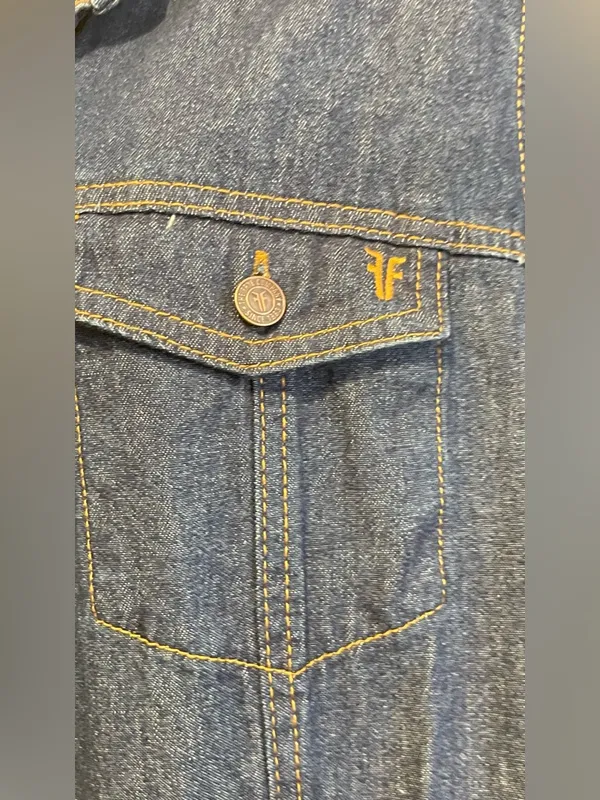 Frye Denim Long sleeve 
Buttonup Dress Blue - Image 6