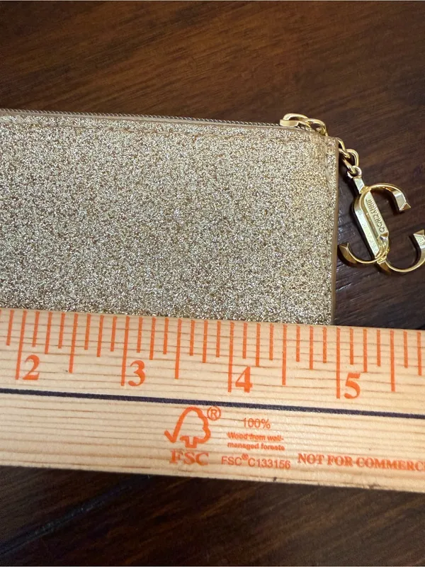 Jimmy Choo parfums glittery coin/perfume pouch, 3" x 5" - Image 6