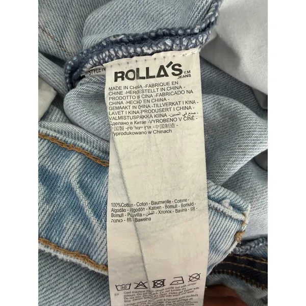 Rollas Eastcoast Flare Jeans Light Wash Distressed High Rise Wide Leg‎ 27 x 28 - Image 12
