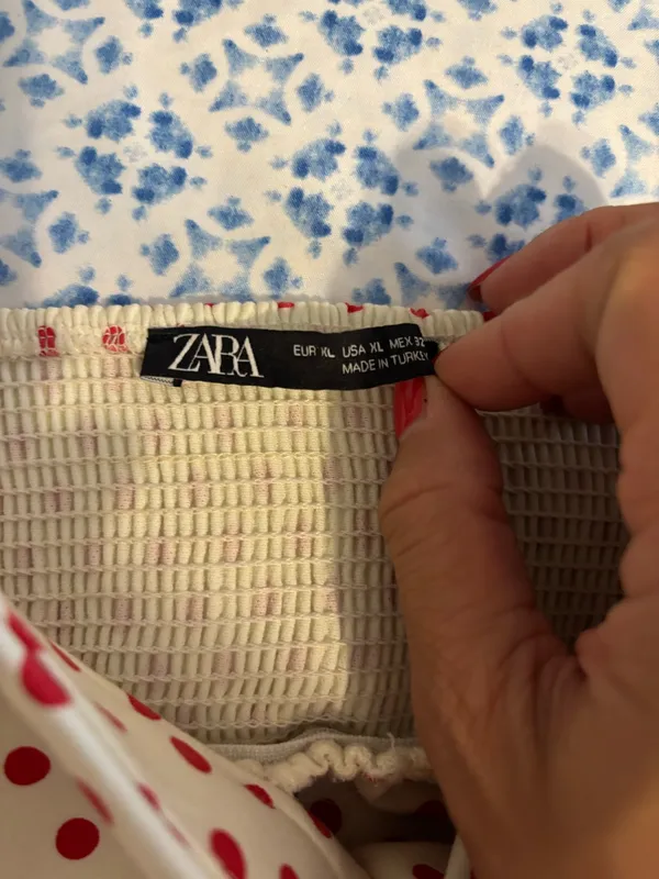 ZARA Red Polka Dot Top - Image 4