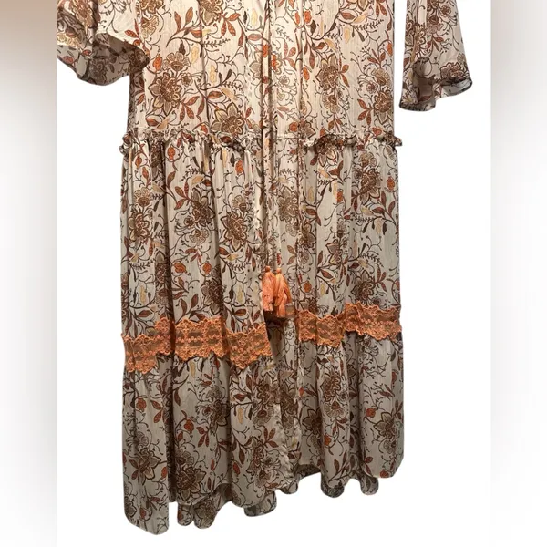 Miss Me Boho Kimono Duster Floral Print - Image 4