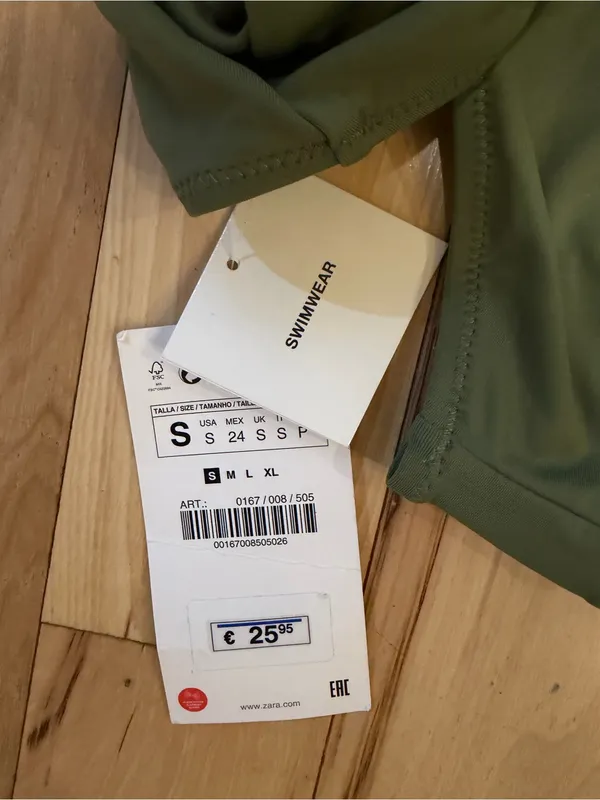 Zara NWT one piece swim suit! Olive green! Size Small! - Image 4