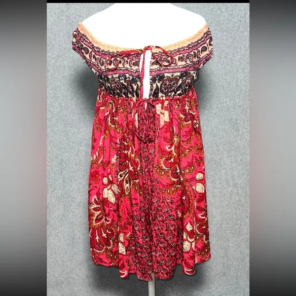 FREE PEOPLE Bali Mariposa Floral Dress sz M - Image 3