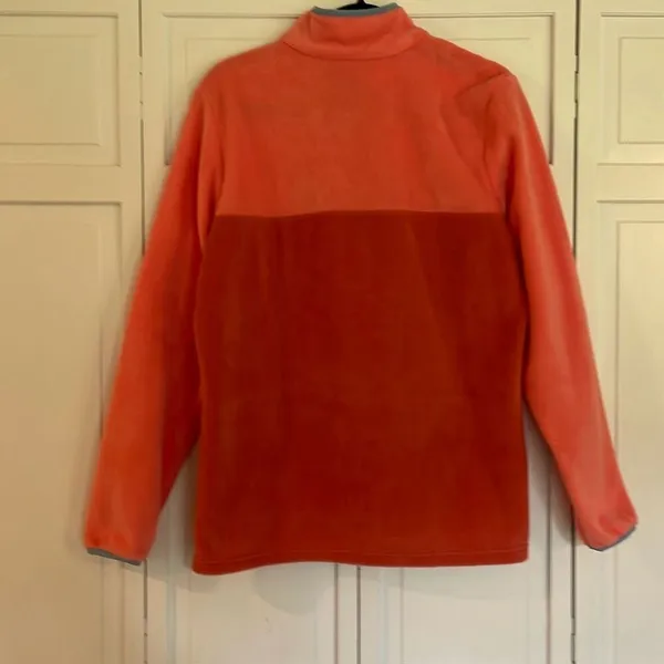 NWOT orange colorblock fleece quarter snap pullover large - Image 6