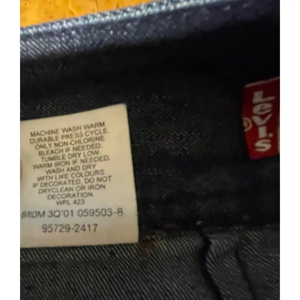 Vintage‎ Levis Red Tab Denim Skirt Dark Wash Y2K Pencil Skirt 10 MS 95729-2417 - Image 4