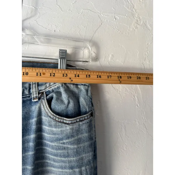 American Eagle Outfitters Vintage Y2k‎ Baggy Jeans Light Wash Bootcut Size 10 - Image 5