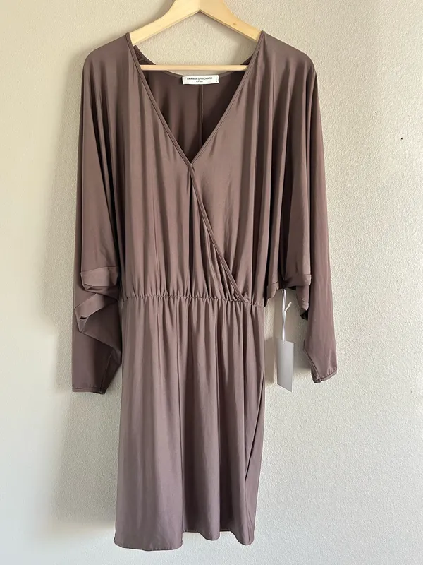 NWT Amanda Uprichard Thomas Dress Taupe size Medium - Image 2