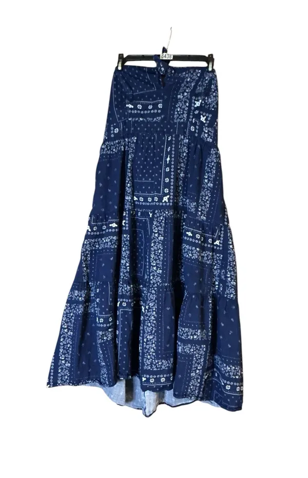 Universal Thread Navy Bandana Print Tiered Strapless Maxi Dress - Size Large - Image 2
