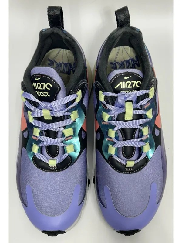 Nike Air Max 270 React Sneakers Light Thistle Sunblush CU4818-001 Womens Size 6 - Image 4