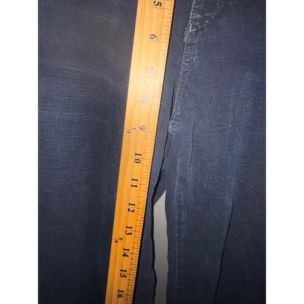 Goldsign Orchid Wide Leg Tall Jeans Dark Wash Blue Flare Denim 28 Made in USA - Image 11