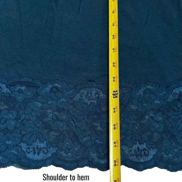 Y2K Wet Seal Lace Trim Tank Camisole Turquoise Feminine Dainty Summer Festival M - Image 10