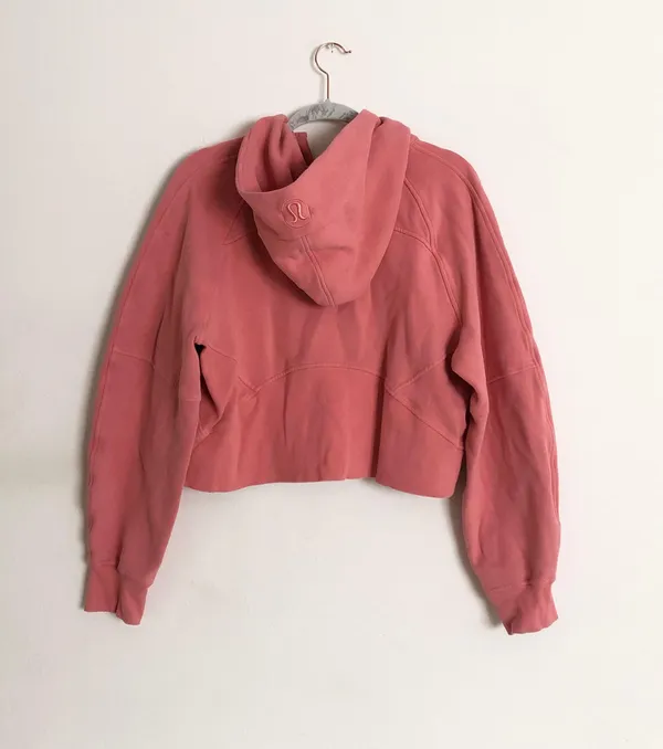 Lululemon Scuba Oversized Half-Zip Hoodie Raspberry Cream M/L 🍋 - Image 9