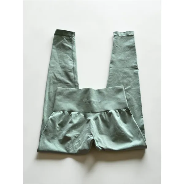 NVGTN Women Sage Green Seamless High Waisted‎ Activewear Gym Leggings Size S - Image 2