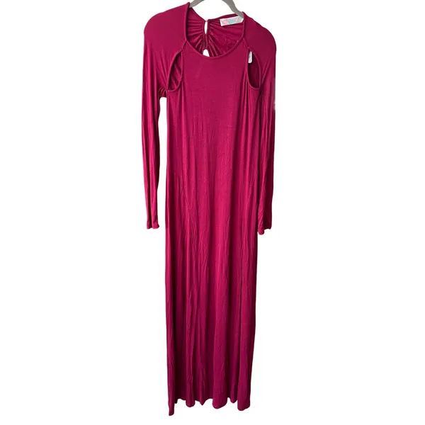 Free People Beach Night Out‎ Maxi Dress NWT Small Wine Red - Image 4