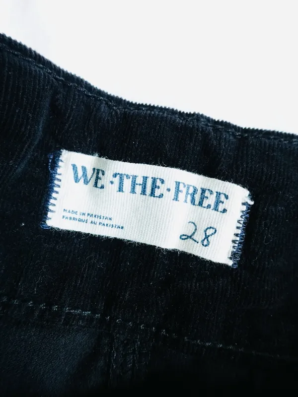 We The Free Jayde Corduroy Flare Stretch Pant - Black - Size: 28 - Image 3