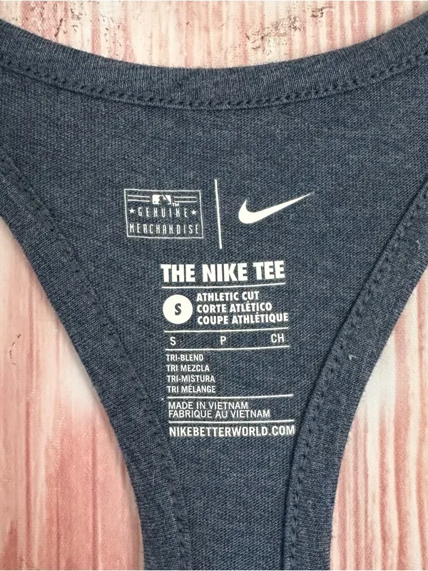 Nike Athletic Cut MLB New York Yankees Navy Ombre Gray Logo Tank Top Sz S - Image 7