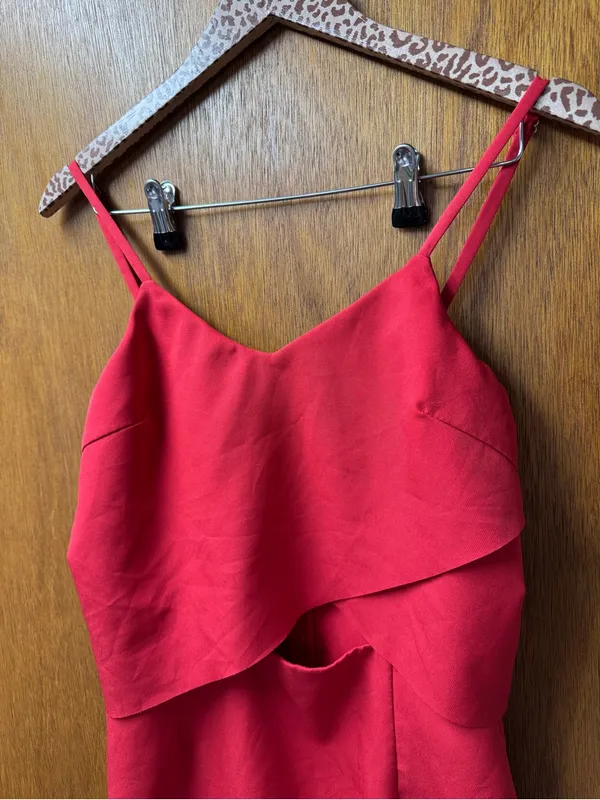 Elliatt x Revolve The Shot Tulip Sleeveless Mini Dress Cutout Red Small - Image 9