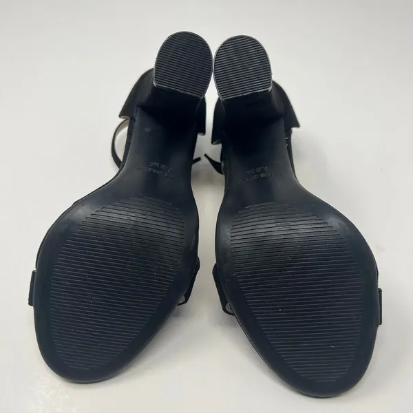 Heels Charm Faux Suede Black Heel Sandals Size 6.5 - Image 11